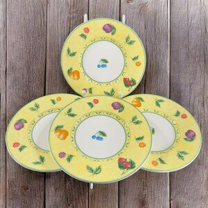 Victoria & Beale Savannah Porcelain Round Dish Plate Set of 4 Dishes 6inch Wide